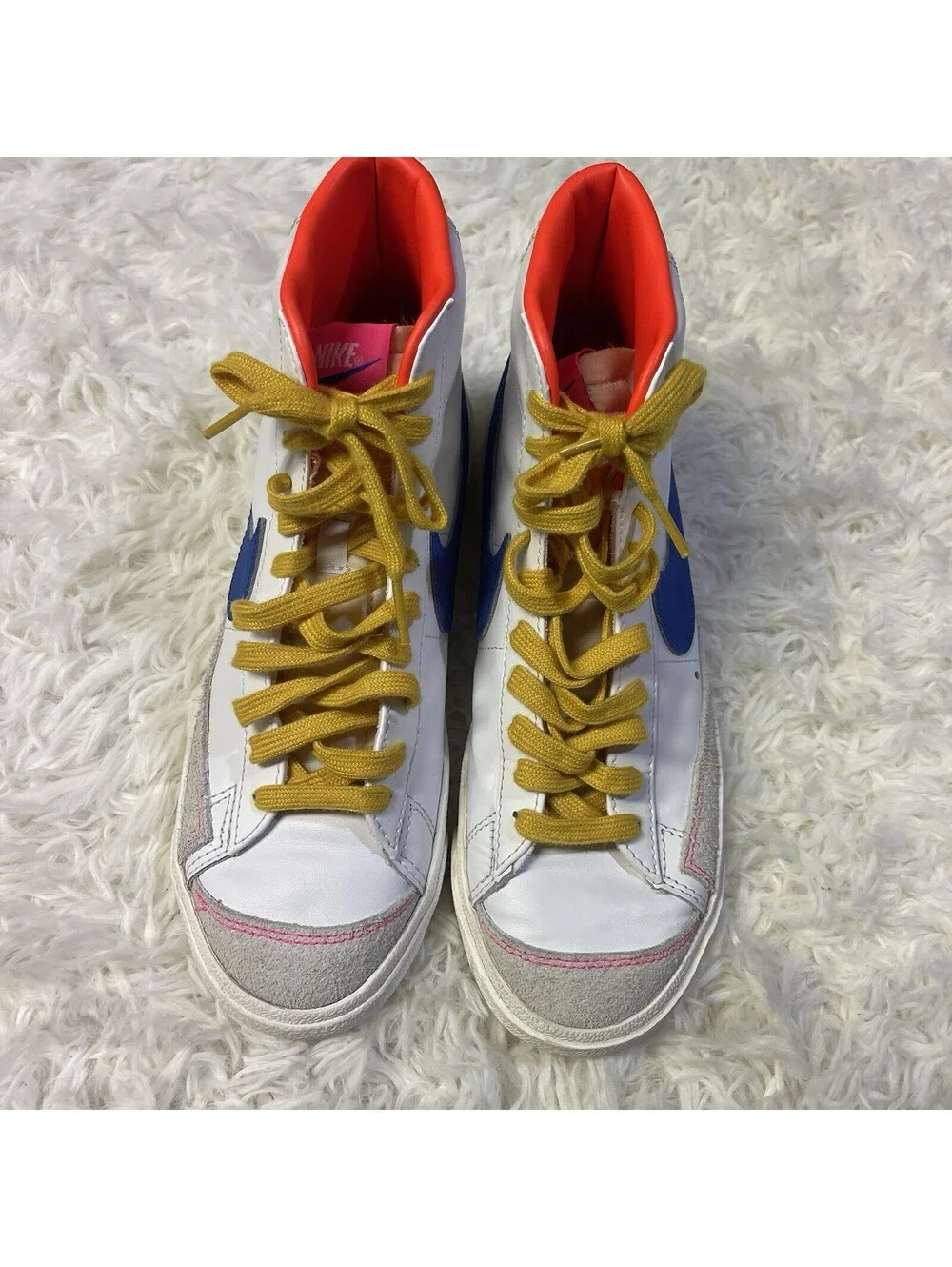 Nike Blazer Mid 77 ACG High Top Sneakers Womens 8.5 White Blue Pink DO1162-100